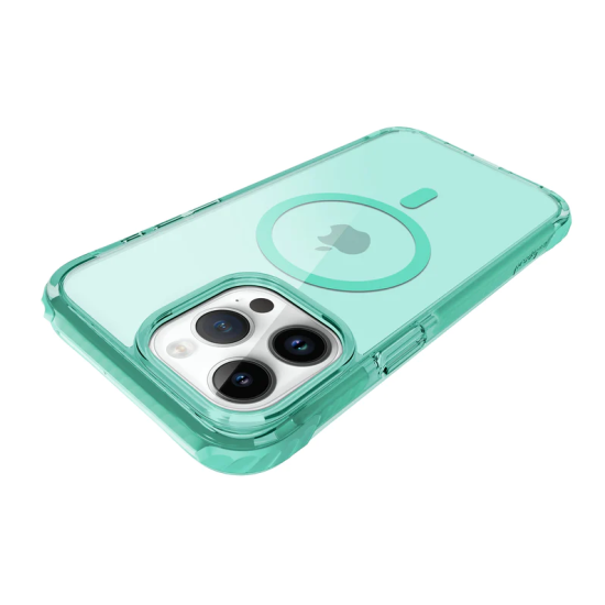 Prodigee Safetee Neo + Mag - Σκληρή Ανθεκτική Ημιδιάφανη Θήκη MagSafe - Apple iPhone 15 Pro Max - Mint (IPH15P-6.7-NEOM-MNT)