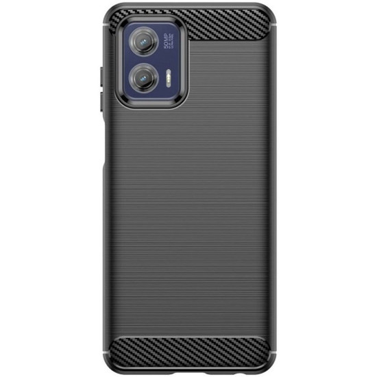 HappyCase Θήκη Σιλικόνης Brushed - Motorola Moto G73 - Black (8719246387869)