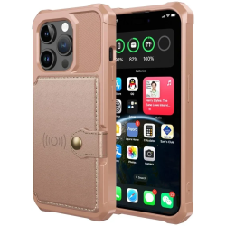 HappyCase 3 σε 1 - Θήκη Σιλικόνης με Ενσωματωμένο PU Πορτοφόλι - Apple iPhone 15 Pro - Pink (8719246421013)