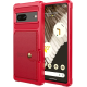 HappyCase 3 σε 1 - Θήκη Σιλικόνης με Ενσωματωμένο PU Πορτοφόλι - Google Pixel 7 - Red (8719246420634)