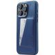 MUJJO Full Leather Wallet Case - Δερμάτινη Θήκη-Πορτοφόλι MagSafe - Apple iPhone 15 Pro Max - Monaco Blue (MUJJO-CL-042-BL)