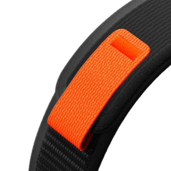 Tech-Protect Nylon Λουράκι - Garmin Fenix 5/6/6 Pro/7/8/E (47mm) - Black / Orange (9319456606751)