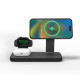 Mophie Snap+ 3 in 1 Wireless Charging Stand - Μαγνητική Βάση Ασύρματης Φόρτισης MagSafe για iPhone & Android / Apple Watch & Galaxy Watch / AirPods - 15W - Black (401309756)
