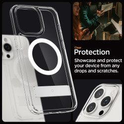Θήκη Apple iPhone 15 Pro Max - Spigen Ultra Hybrid S MagFit Διάφανη με MagSafe - Crystal Clear (ACS06583)