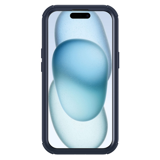 ESR Armor Tough with Stash Stand HaloLock - Ανθεκτική 360° Διάφανη MagSafe Θήκη με Kickstand & Tempered Glass για Φακό Κάμερας - Apple iPhone 15 Plus - Clear / Dark Blue (4894240176627)