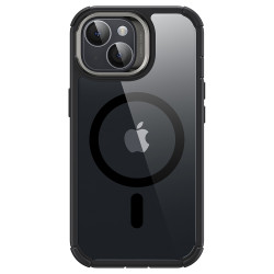 ESR Armor Tough with Stash Stand HaloLock - Ανθεκτική 360° Διάφανη MagSafe Θήκη με Kickstand & Tempered Glass για Φακό Κάμερας - Apple iPhone 15 Plus - Clear / Black (4894240176610)