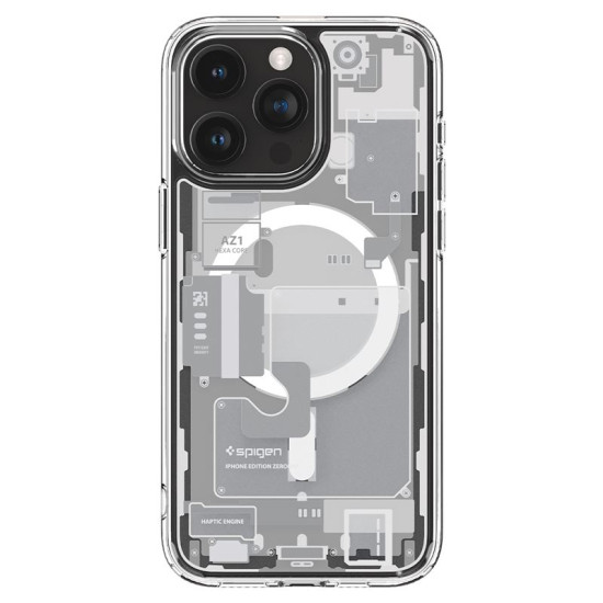 Θήκη Apple iPhone 15 Pro Max - Spigen Ultra Hybrid MagFit με MagSafe - Zero One White (ACS07034)