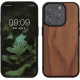 KWmobile Σκληρή Ξύλινη Θήκη με TPU Bumper - Apple iPhone 15 Pro - Walnut / Dark Brown (62009.18)