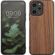 KWmobile Σκληρή Ξύλινη Θήκη με TPU Bumper - Xiaomi Redmi 12 - Walnut / Dark Brown (61881.18)
