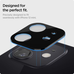 Techsuit Full Camera Tempered Glass - Αντιχαρακτικό Γυαλί Προστασίας για Φακό Κάμερας - Apple iPhone 12 - Black (5949419071391)
