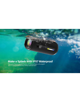 Ηχείο Riversong Bluetooth Speaker Jazz L7 Αδιάβροχο Ασύρματο με RGB Φωτισμό - Black (SP35B)