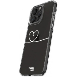 HappyCase Διάφανη Θήκη Σιλικόνης Apple iPhone 15 Pro - Heart Print (8719246420368)