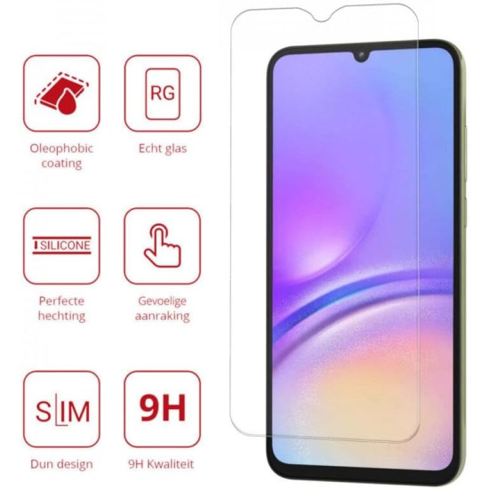 Αντιχαρακτικό Προστατευτικό Γυαλί Οθόνης Samsung Galaxy A05 - Rosso Tempered Glass - Clear (8719246436673)