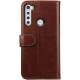 PU Θήκη Πορτοφόλι - Motorola One Fusion Plus - Rosso Element - Brown (8719246262494)