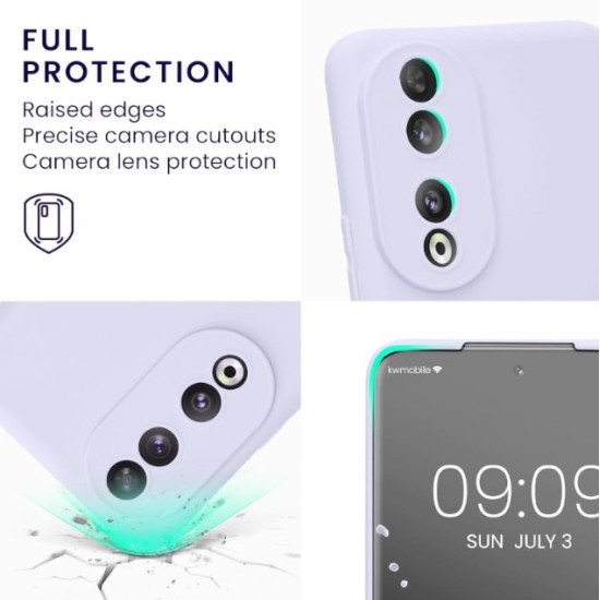 KWmobile Θήκη Σιλικόνης Honor 90 με Πλαίσιο Κάμερας - Lavender (61742.108)