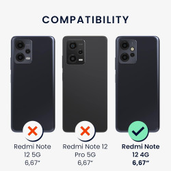 KWmobile Θήκη Σιλικόνης Xiaomi Redmi Note 12 4G με Πλαίσιο Κάμερας - Black Matte (61181.47)