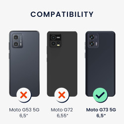 KWmobile Θήκη Σιλικόνης Motorola Moto G73 - Black Matte (60832.47)