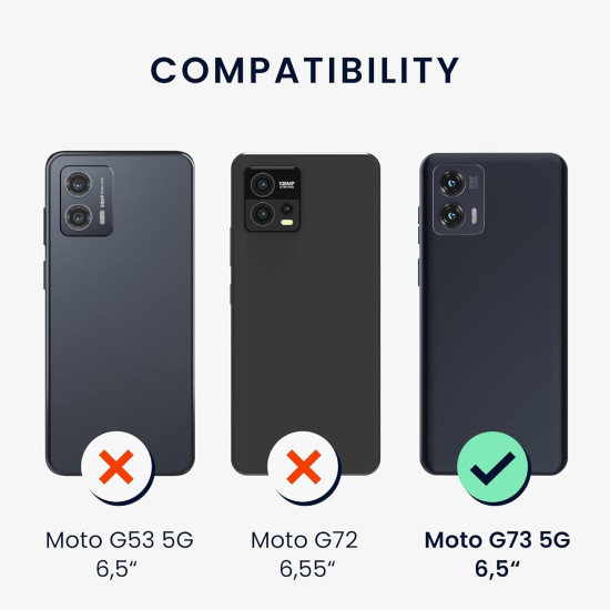 KWmobile Θήκη Σιλικόνης Motorola Moto G73 - Black Matte (60832.47)
