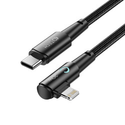 Tech-Protect Ultraboost Cable "L" - Καλώδιο Φόρτισης και Μεταφοράς Δεδομένων Type-C σε Lightning Ορθή Γωνία - 100cm - 20W - 3A - Grey (9490713935330)