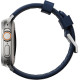 Nomad Rugged Band - Ανθεκτικό Αδιάβροχο Λουράκι από Καουτσούκ FKM - Apple Watch Ultra/SE/11/10/9/8/7/6/5/4 (49/46/45/44mm) - Atlantic Blue / Silver (NM01296485)