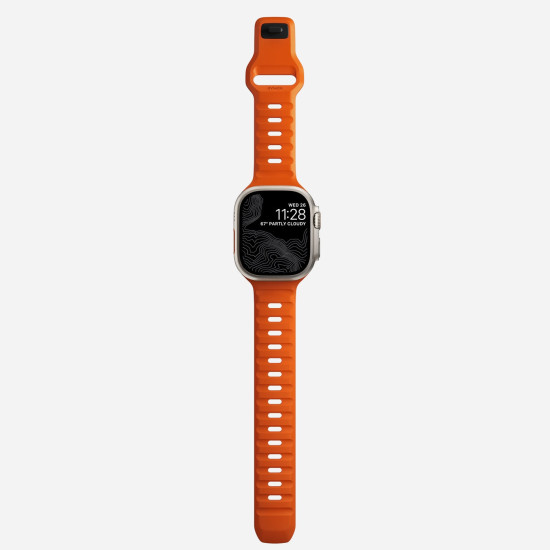 Nomad Αδιάβροχο Λουράκι Σιλικόνης Sport Band - Apple Watch Ultra/SE/11/10/9/8/7/6/5/4 (49/46/45/44mm) - Ultra Orange (NM00736685)
