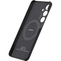 MagSafe Θήκη Aramid Fiber Body - Samsung Galaxy S24 Plus - Pitaka MagEZ Case 4 - 1mm - 600D - Black / Grey / Twill (KS2401S)
