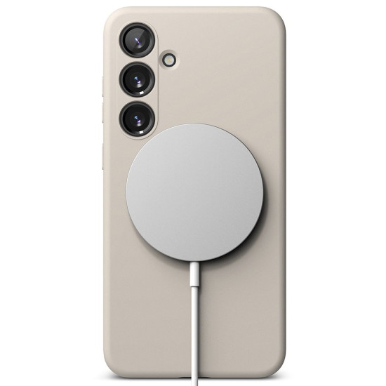Ανθεκτική MagSafe Θήκη Σιλικόνης - Samsung Galaxy S24 - Ringke Silicone Magnetic - Stone (8809961782985)