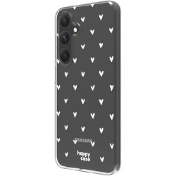 Διάφανη Θήκη Σιλικόνης - Samsung Galaxy S24 - HappyCase - Hearts Print (8719246442421)