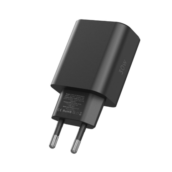 Tech-Protect C30W - Ταχυφορτιστής Ταξιδιού / Αντάπτορας με 1 x USB-A / 2 x Type-C - 30W - Black (9490713935231)