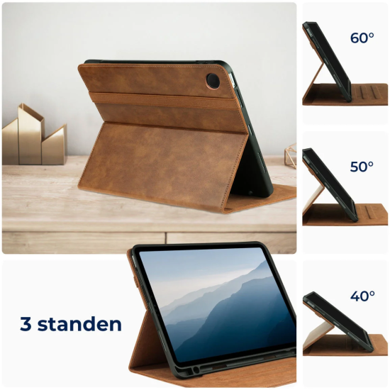 Rosso Element PU Θήκη Samsung Galaxy Tab A9 Plus 11" X210 / X215 / X216 με Υποδοχή για Γραφίδα - Brown (8719246436345)