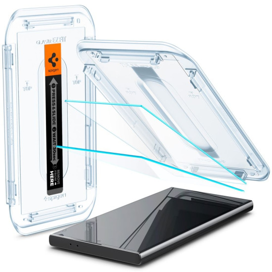 Αντιχαρακτικό Γυαλί Οθόνης - Samsung Galaxy S24 Ultra - Spigen Tempered Glass GLAS.tR EZ Fit HD - 2 Τεμάχια - Clear (AGL07495)