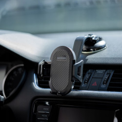 Spacecase SC15 Universal Dashboard Car Holder - Universal Βάση Κινητών με Βεντούζα για Ταμπλό Αυτοκινήτου - Black (5905719039080)