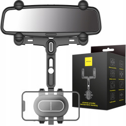 Spacecase SC19 Mirror Car Holder - Universal Βάση Κινητών με Ρυθμιζόμενο Βραχίονα για Εσωτερικό Κεντρικό Καθρέπτη Αυτοκινήτου - Black (5905719038632)