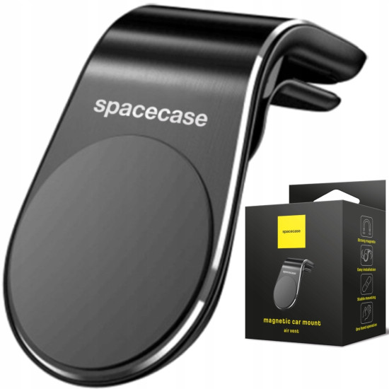 Spacecase SC03 Magnetic Air Vent Car Holder - Μαγνητική Βάση Στήριξης Κινητών / Smartphone για Αεραγωγούς Αυτοκινήτων - Black (5905123421549)