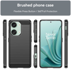 Techsuit Carbon Silicone - Θήκη Σιλικόνης OnePlus Nord 3 - Black (5949419069152)