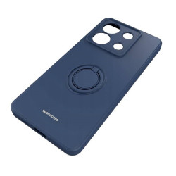 Θήκη Σιλικόνης με Μεταλλικό Μαγνητικό Ring Holder - Xiaomi Redmi Note 13 Pro 5G / Poco X6 - Spacecase Silicone Ring - Blue (5905719108045)