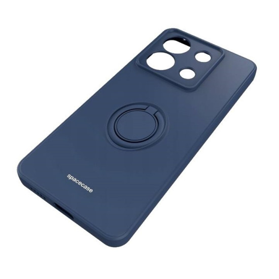 Θήκη Σιλικόνης με Μεταλλικό Μαγνητικό Ring Holder - Xiaomi Redmi Note 13 Pro 5G / Poco X6 - Spacecase Silicone Ring - Blue (5905719108045)