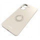 Spacecase Silicone Ring - Θήκη Σιλικόνης με Μεταλλικό Μαγνητικό Ring Holder - Xiaomi Redmi 13C 4G / Poco C65 - Bone (5905719107468)