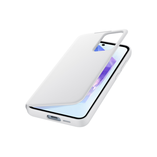 Θήκη Flip με Ενεργό Πορτάκι - Samsung Galaxy A55 - Official Samsung S View Wallet Cover - White (EF-ZA556CWEGWW)