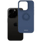 Spacecase Silicone Ring - Θήκη Σιλικόνης με Μεταλλικό Μαγνητικό Ring Holder - Apple iPhone 15 Pro - Blue (5905719103859)