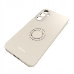 Θήκη Σιλικόνης με Μεταλλικό Μαγνητικό Ring Holder - Samsung Galaxy A55 - Spacecase Silicone Ring - Bone (5905719108793)