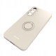 Θήκη Σιλικόνης με Μεταλλικό Μαγνητικό Ring Holder - Samsung Galaxy A55 - Spacecase Silicone Ring - Bone (5905719108793)