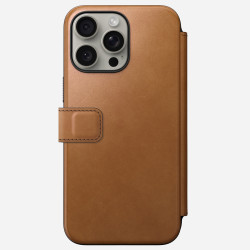 Θήκη iPhone 15 Pro Max Nomad Modern Leather Folio Δερμάτινο Πορτοφόλι με MagSafe - English Tan (NM01634485)