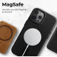 Rosso Elite Back Cover - Δερμάτινη Θήκη MagSafe - Apple iPhone 15 Pro Max - Black (8719246442025)