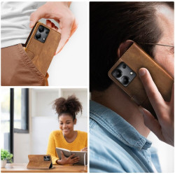 PU Θήκη Πορτοφόλι - Xiaomi Redmi Note 13 5G - Rosso Element - Brown (8719246433849)