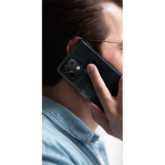 PU Θήκη Πορτοφόλι - Xiaomi Redmi Note 13 Pro 5G / Poco X6 - Rosso Element - Black (8719246433979)