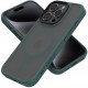 Spacecase Hybrid MagSafe - Σκληρή Ημιδιάφανη Θήκη MagSafe - Apple iPhone 15 Pro - Dark Green (5905719103217)