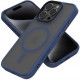 Spacecase Hybrid MagSafe - Σκληρή Ημιδιάφανη Θήκη MagSafe - Apple iPhone 15 Pro - Dark Blue (5905719103200)