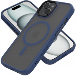 Spacecase Hybrid MagSafe - Σκληρή Ημιδιάφανη Θήκη MagSafe - Apple iPhone 15 Plus - Dark Blue (5905719103163)