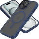 Spacecase Hybrid MagSafe - Σκληρή Ημιδιάφανη Θήκη MagSafe - Apple iPhone 15 Plus - Dark Blue (5905719103163)